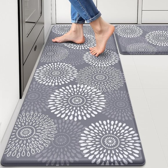 Other - Cushioned Anti-Fatigue Kitchen Mats Set - Waterproof Non-Slip & Stylish Grey